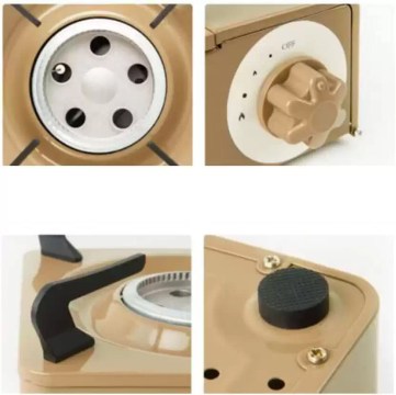 Naturehike portable camping stove components including burner, control knob and ignition for UK camping cooking