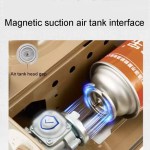 Naturehike 2100W stove connected to a standard butane gas canister.