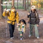 Naturehike 3-section poles collapsed to their compact storage size for a hiking rucksack.