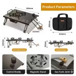 High-heat 4000W windproof camping stove burner.
