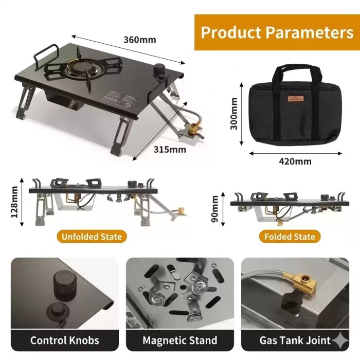 NATUREHIKE 4000W IGT CAMPING STOVE_2 High-heat 4000W windproof camping stove burner.