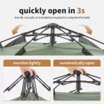 Spacious 3-person Naturehike tent interior showing high-density mesh for ventilation and UK summer insect protection.