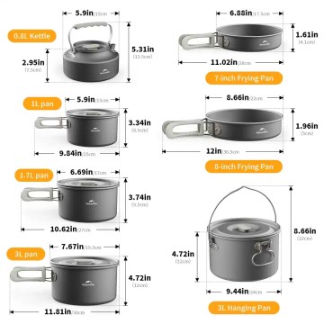 Camping cooking kit including bowls and utensils for family picnics UK.