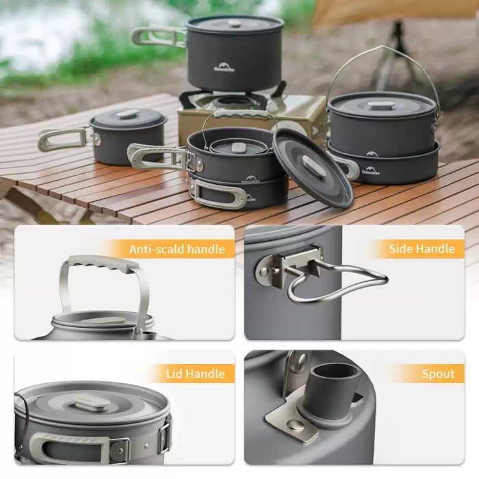 Complete lightweight camping pot and pan set perfect for UK hikers.