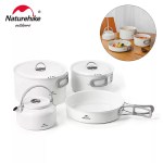 Naturehike ceramic non-stick camping cookware kit for healthy outdoor cooking UK.