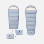 Naturehike kids' sleeping bag featuring a fun, animal-themed hood.