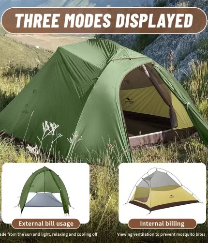 igh-density breathable mesh inner tent for Cloud Up series camping UK climate.