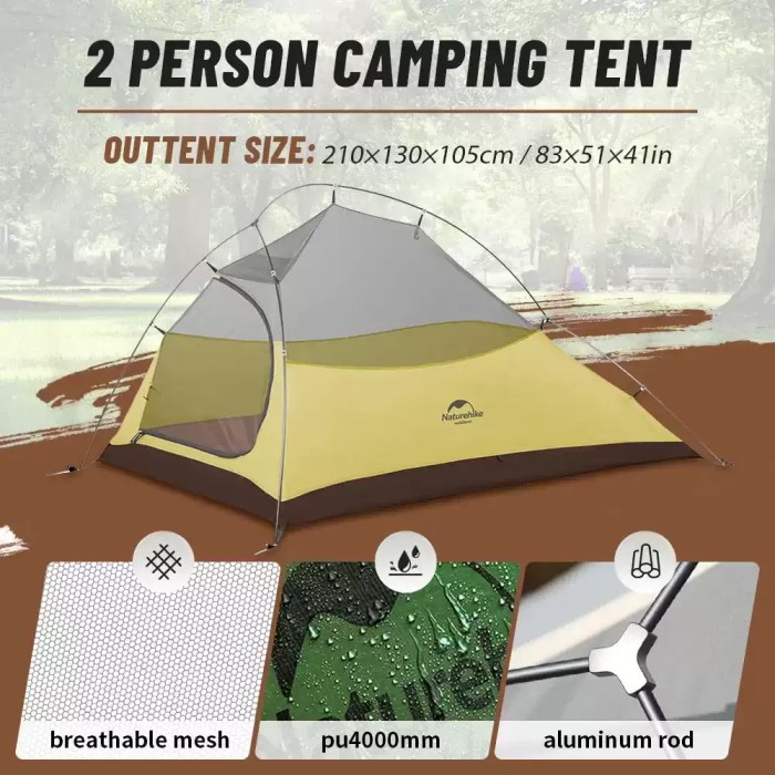 NATUREHIKE CLOUD UP 1 2 3 PERSON TENT_4 Silicone coated waterproof rainfly for 4-season protection while camping in the UK.