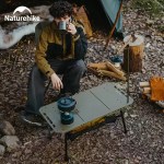 Naturehike modular IGT table set up for outdoor cooking prep.