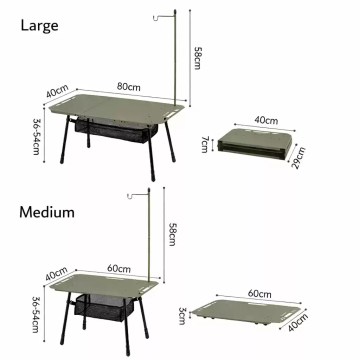 Naturehike foldable camping table sizes for UK camping setup