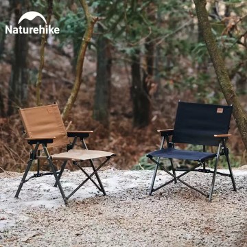 Naturehike folding camping chairs setup in forest for outdoor relaxation UK camping trip