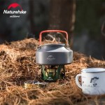Stainless steel pot supports expanded on the Naturehike stove to provide a secure cooking surface.