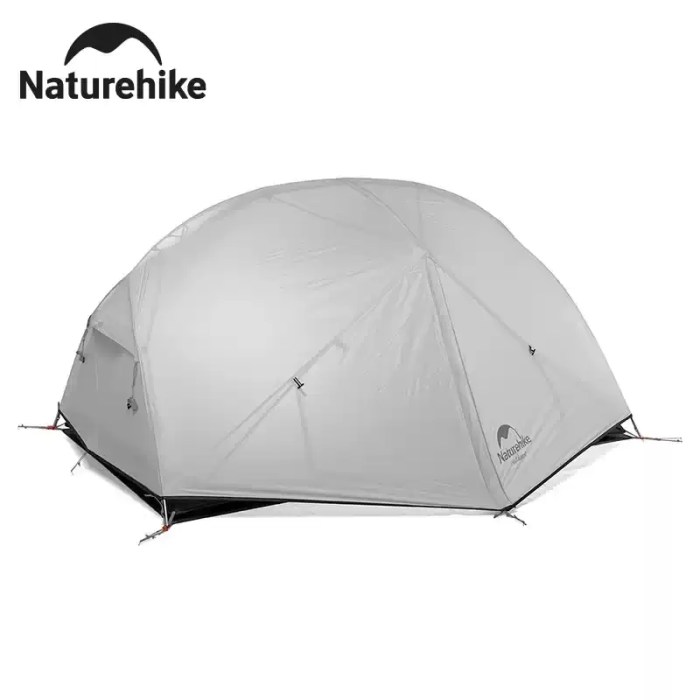 Naturehike Mongar 2-person camping tent in purple with a freestanding dome design for UK expeditions.