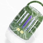 Waterproof portable electric insect zapper with hanging hook for UK camping.