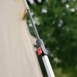 Silver-coated UPF 50+ tent fabric reflecting heat to keep the interior cool in the Peak District sun.