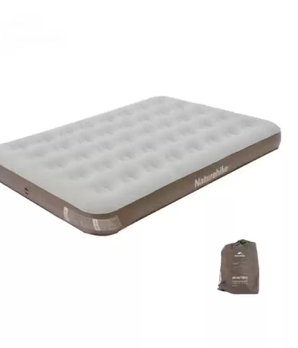 Durable Naturehike 2-person air mattress with a soft-touch flocked top for a comfortable UK campsite sleep.