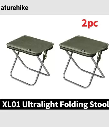 Naturehike portable aluminium camping chair black.