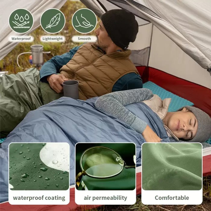 Versatile zip-together design to convert single sleeping bags into double UK.