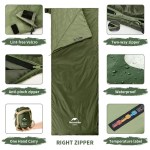 Large sleeping bag unzipped to use as a lightweight camping quilt.