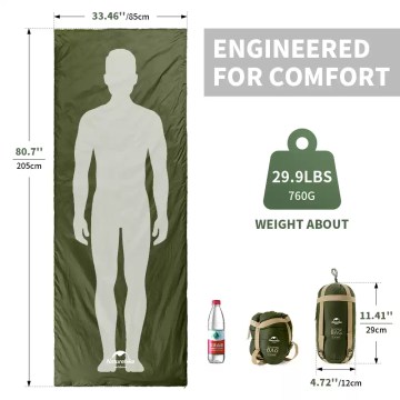 Naturehike sleeping bag dimensions lightweight compact pack size camping UK