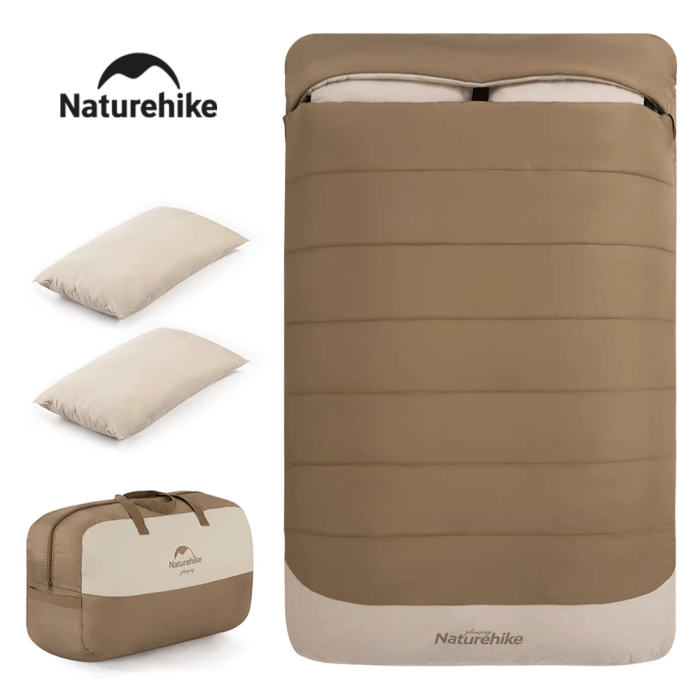 Naturehike splicable lightweight sleeping bag for comfortable UK summer camping trips.