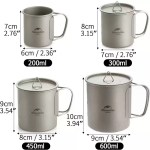 Premium corrosion-resistant pure titanium cup set for durable UK wild camping.