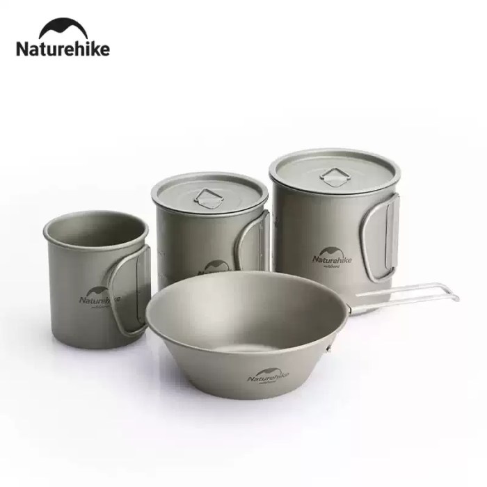 NATUREHIKE TITANIUM CUP SET_6 Naturehike ultralight titanium cup set for camping and outdoor adventures UK.