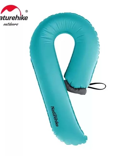 Naturehike inflatable U-shaped neck pillow for comfortable travel on UK flights.
