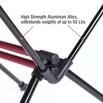 Durable heat-resistant aluminium alloy table top.