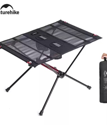 Naturehike ultralight aluminium folding table black.