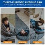 Large double camping quilt spread out to show spacious two-person coverage.
