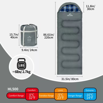 Naturehike lightweight camping sleeping bag size guide for UK camping