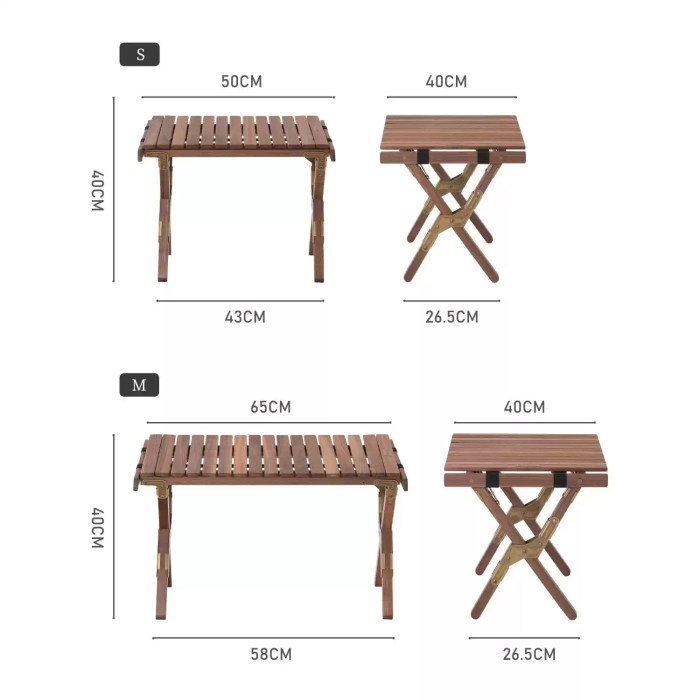 Naturehike walnut table set up with titanium tableware to demonstrate its spacious family dining capacity.