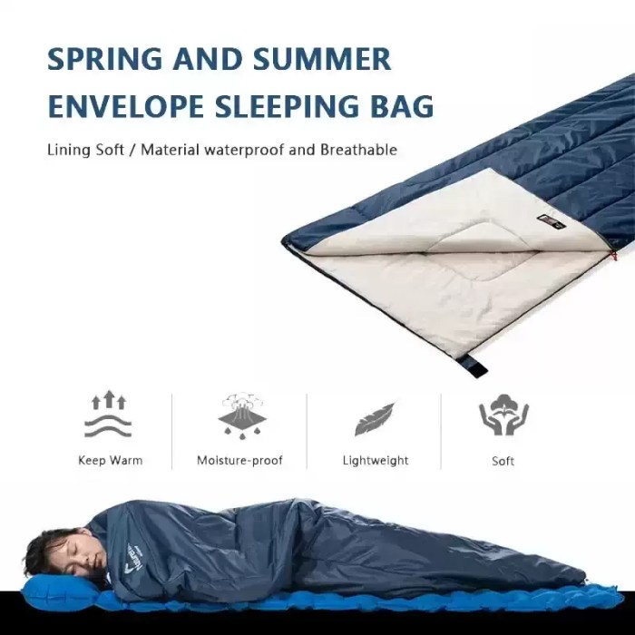Naturehike warm 3-season bag wild camping.
