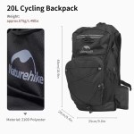 : Internal compartments of the waterproof backpack showing space for tools, snacks, and a hiking rucksack liner.