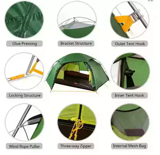 Naturehike Cloud Peak™ 2-Person 4-Season Backpacking Tent_ structural design_1