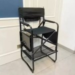 Professional high director chair with tall seat height for UK makeup artists.