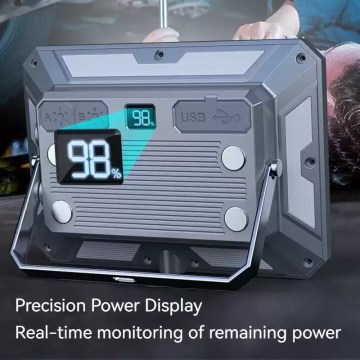 Camping LED light with power display and USB charging, portable floodlight UK