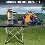 Durable heat resistant wood grain finish on portable outdoor side table.