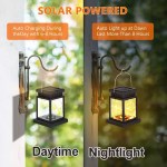 Warm-white hanging solar lanterns creating an ambient glow in a UK campsite tent or caravan awning.