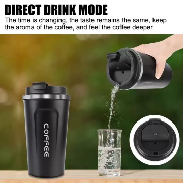 Leakproof travel mug UK spill-resistant coffee cup with secure lid
