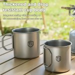 Feather-light titanium camping mug demonstrating its minimal weight for UL backpacking.