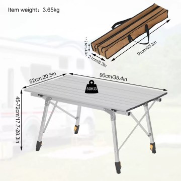 Camping table UK size dimensions lightweight foldable design