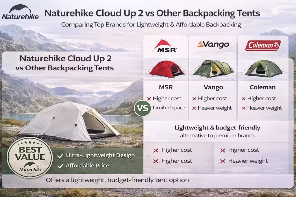 naturehike cloud up 2 vs other brands