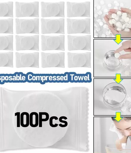 Portable compressed face towels: Compact, expandable magic coins for UK travel.