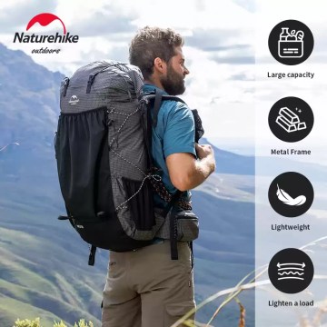 lightweight 60L hiking backpack large capacity camping travel bag UK