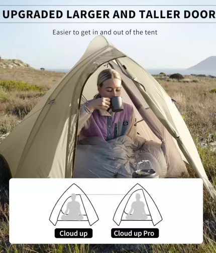 Compact 3-man backpacking tent with waterproof rainfly for 3-season outdoor use.