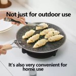 Versatile pan for both camping adventures and home kitchen use.