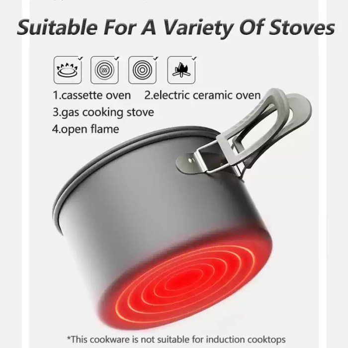 Naturehike TrailCook aluminum cookset used for preparing food at UK campsite.