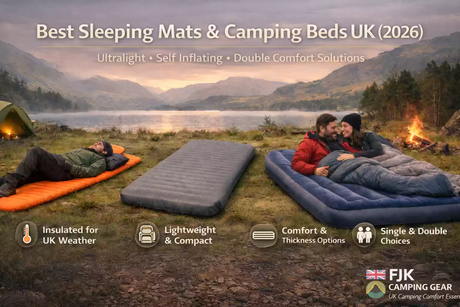 Best sleeping mats & Camping beds UK hero banner